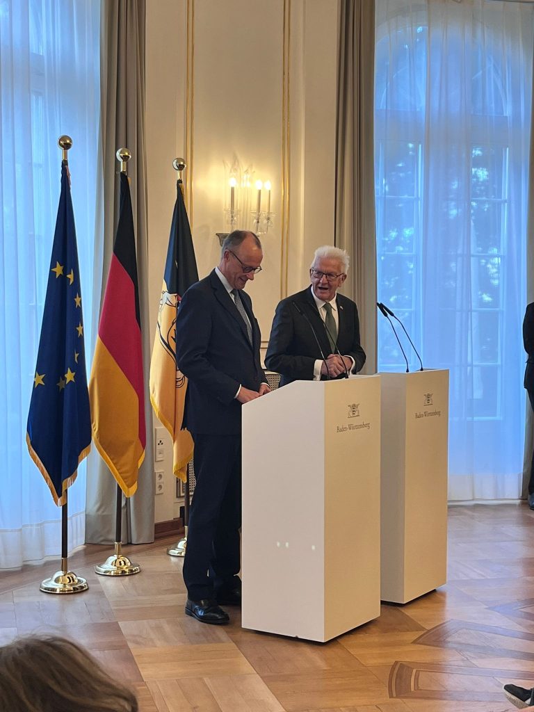 Bundeskanzler Friedrich Merz zum Antrittsbesuch bei der Landesregierung Baden-Württemberg!